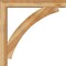 Ekena Millwork Thorton Block Rough Sawn Bracket w/ Offset Brace, Western Red Cedar, 6"W x 38"D x 38"H BKT0604X38X38THR05RWR - alternate 2